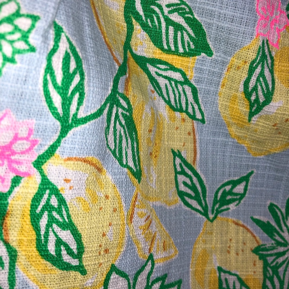 NWT Lilly Pulitzer Kalinara Skirted Romper Bluette Make Lemonade Print Size 10 - Picture 4 of 9